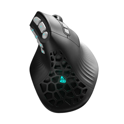 SOLAKAKA E9 Pro MMO Vertical Gaming Mouse – PAW3395, 15 Buttons, 36000 DPI, Tri-Mode