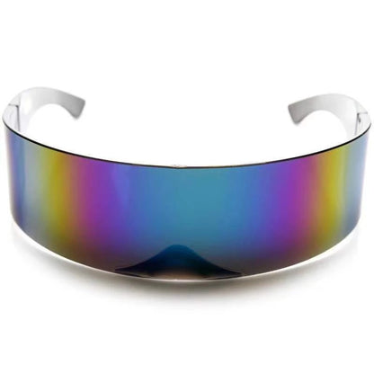 RMM Futuristic Narrow Visor Sunglasses – Mirror Lens, Unisex, 13 Color Options