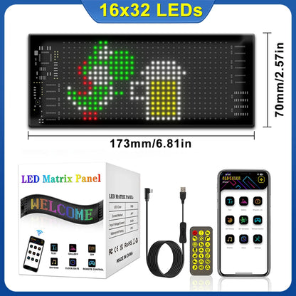 LED Devil Eye Car Display – Programmable RGB Matrix, Bluetooth App Control, IP65, 6 Sizes