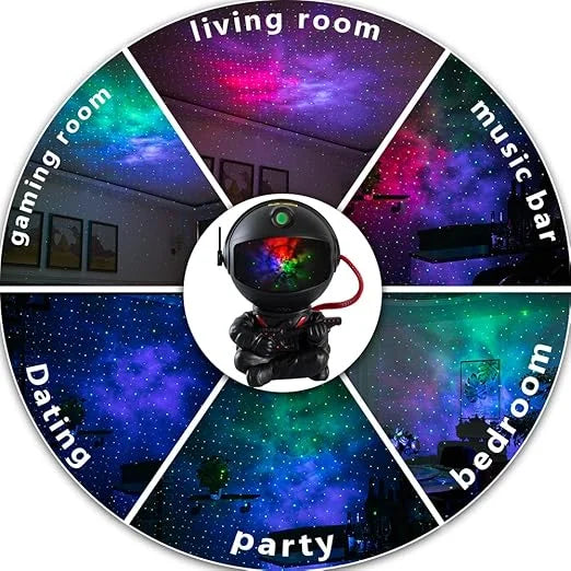 SPAPDVT Astronaut Star Projector Lamp – RGB Night Light, Room Decor, Gift