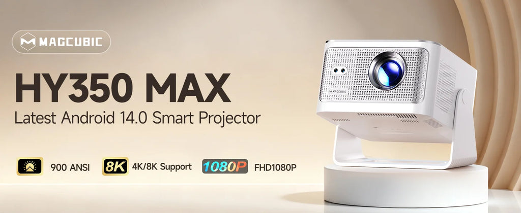 Magcubic HY300 Pro+ Mini Projector – 290 ANSI, Android 14, WiFi 6, 8K, BT 5.4