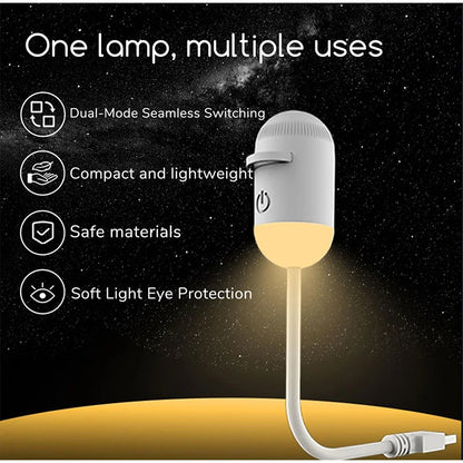 2-in-1 Mini Galaxy Star Projector – 360° Rotating, Sliding Films, Starry Sky Night Light