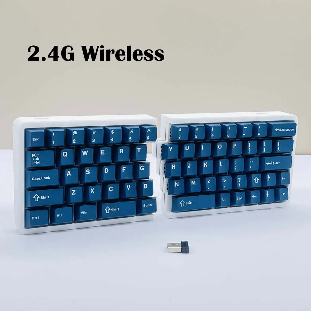 SZRKBD W64 Split Ergonomic Mechanical Keyboard – 2.4G Wireless, Hot-Swap, VIAL
