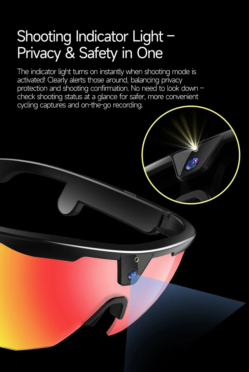 yaocx W640 AI Smart Sports Glasses – 32MP Camera, IP66, Bluetooth 5.3 & Real-Time Translation