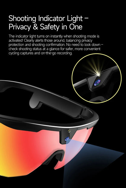 yaocx W640 AI Smart Sports Glasses – 32MP Camera, IP66, Bluetooth 5.3 & Real-Time Translation