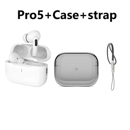 For Air pro5 Wireless Bluetooth Earphone Headset TWS Max With case Earbuds Noise Cancelling Headset For iPhone Android Headphone
