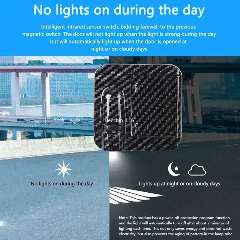 Wireless HD Laser Car Door Projector – Auto Sensor, No Wiring, Battery Powered, 2/4pcs