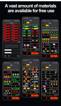 LED Devil Eye Car Display – Programmable RGB Matrix, Bluetooth App Control, IP65, 6 Sizes