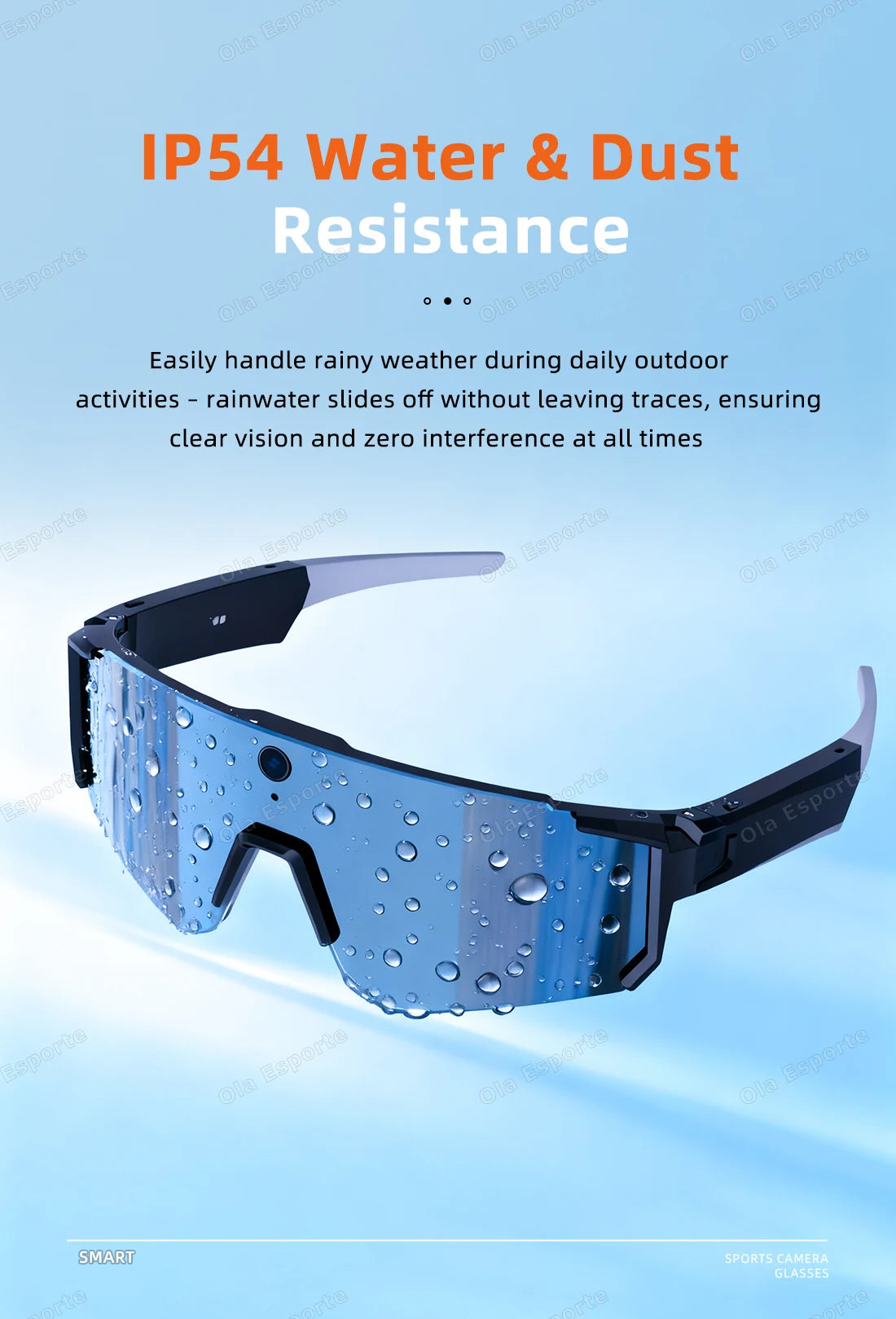 Ola Esporte AI Smart Cycling Glasses – 1080P Camera, UV400, Bluetooth 5.3 & AI Translation