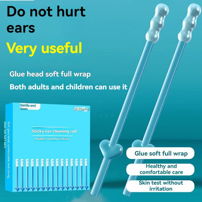 Silicone Sticky Ear Wax Remover – Disposable Adhesive Ear Picks for Kids & Adults, S/L Sizes (1 or 3 Pack)