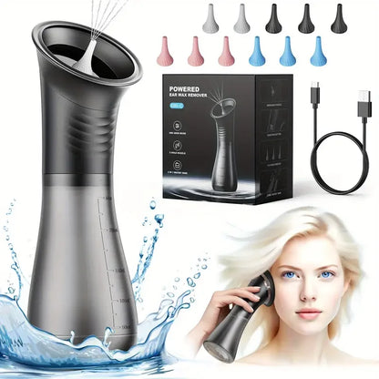 SUNUO Electric Ear Wax Removal Kit – Ear Irrigation System with Dual Water Tank, LED Display & 9 Spray Modes