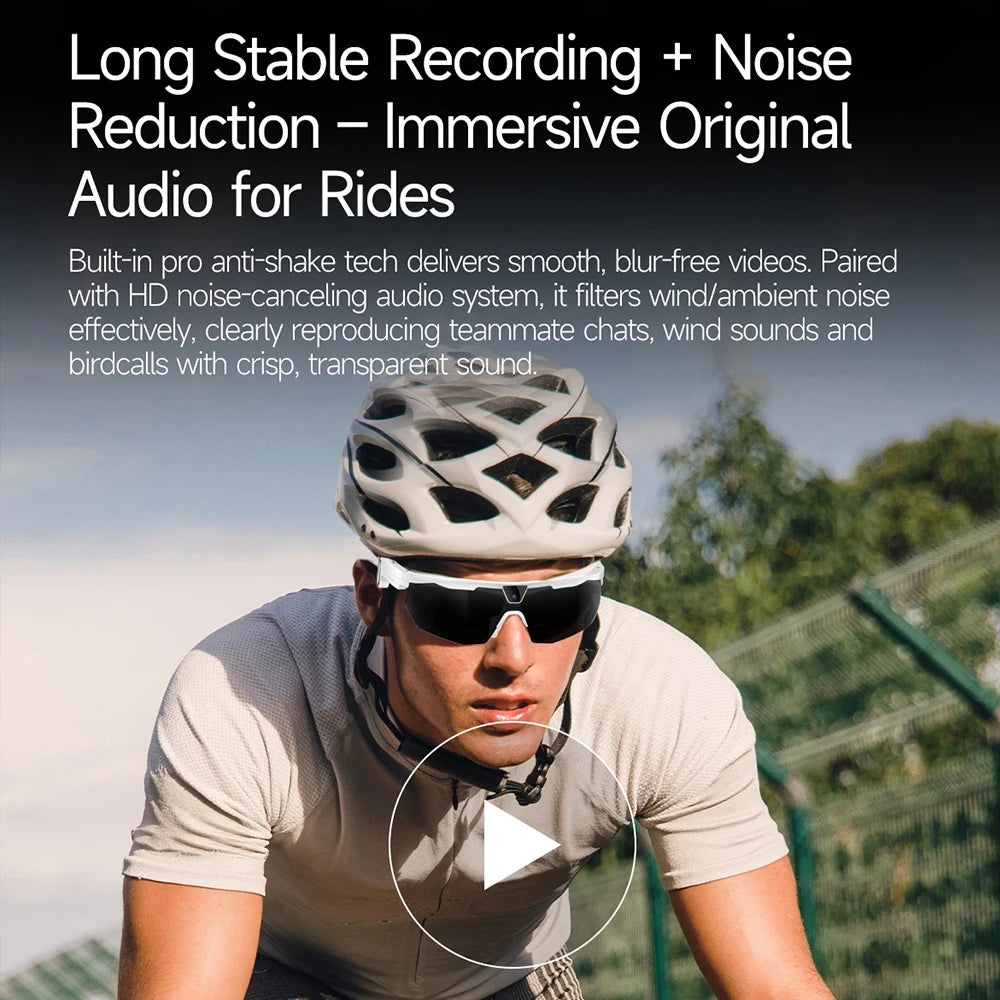 yaocx W640 AI Smart Sports Glasses – 32MP Camera, IP66, Bluetooth 5.3 & Real-Time Translation