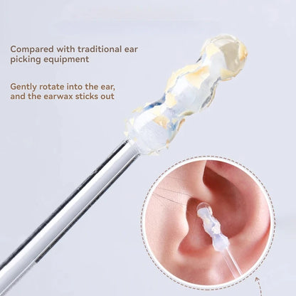 Silicone Sticky Ear Wax Remover – Disposable Adhesive Ear Picks for Kids & Adults, S/L Sizes (1 or 3 Pack)