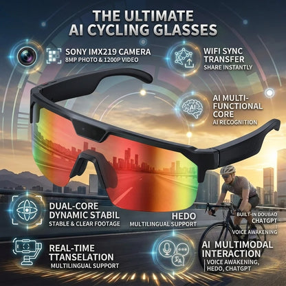 GUHUAVMI Q01 AI Smart Glasses – Dual Camera, 4K Video, Stereo Audio & Real-Time Translation
