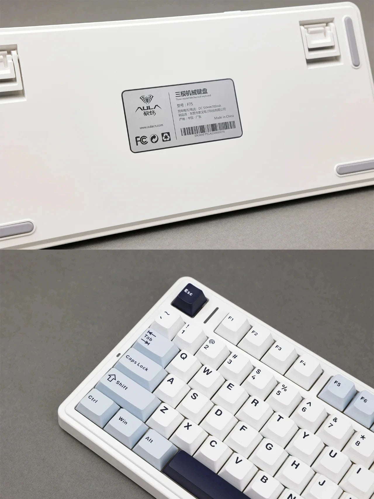 AULA F75 Mechanical Gaming Keyboard – 75%, Triple Mode, RGB, Hot-Swap, Gasket Mount