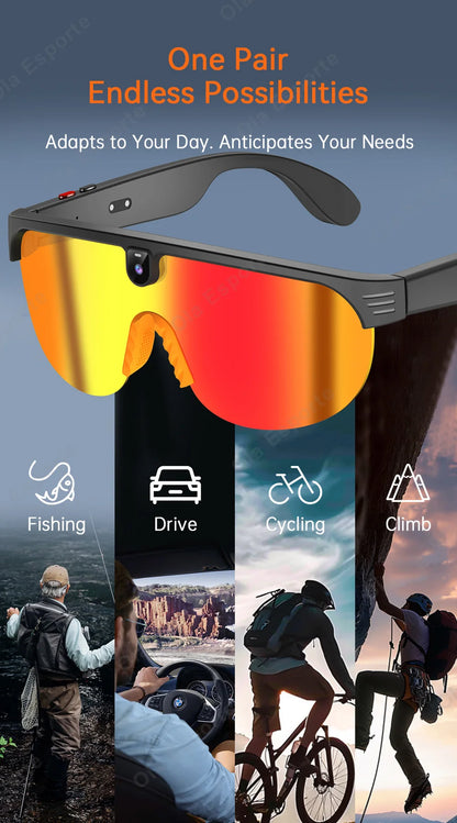 Ola Esporte AI Smart Cycling Glasses – 800MP Sony Camera, 1200P Video & Real-Time Translation