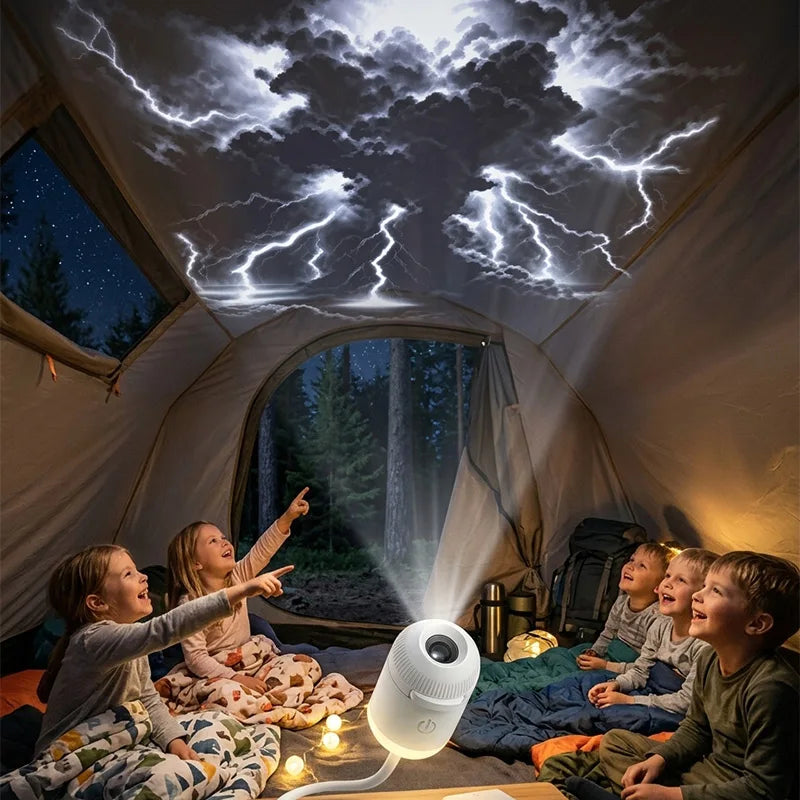 Dual-Mode Mini Galaxy Projector – Night Light + Starry Sky, Warm Atmosphere, Up to 24 Slides Main image