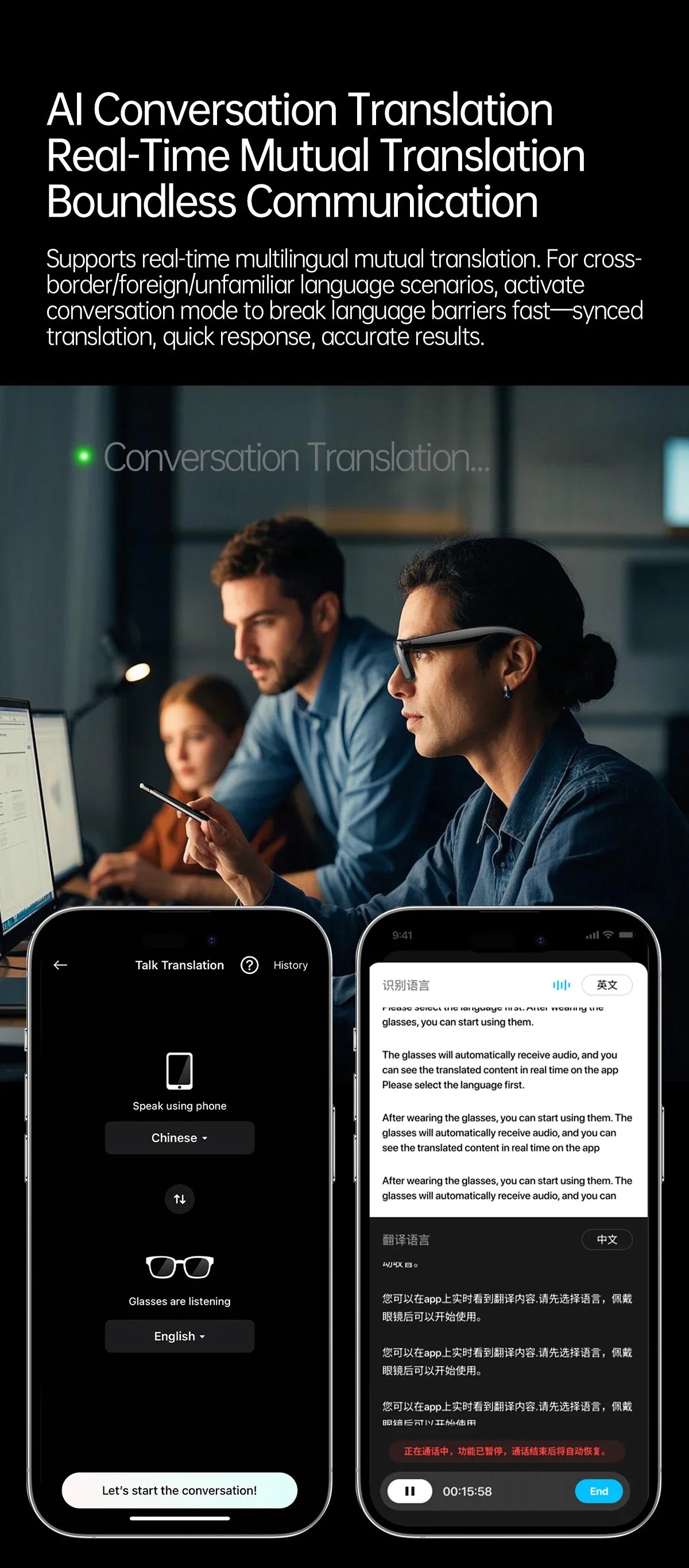 W620 Pro AI Smart Glasses – 4K Camera, Bluetooth 5.3 & Real-Time Translation