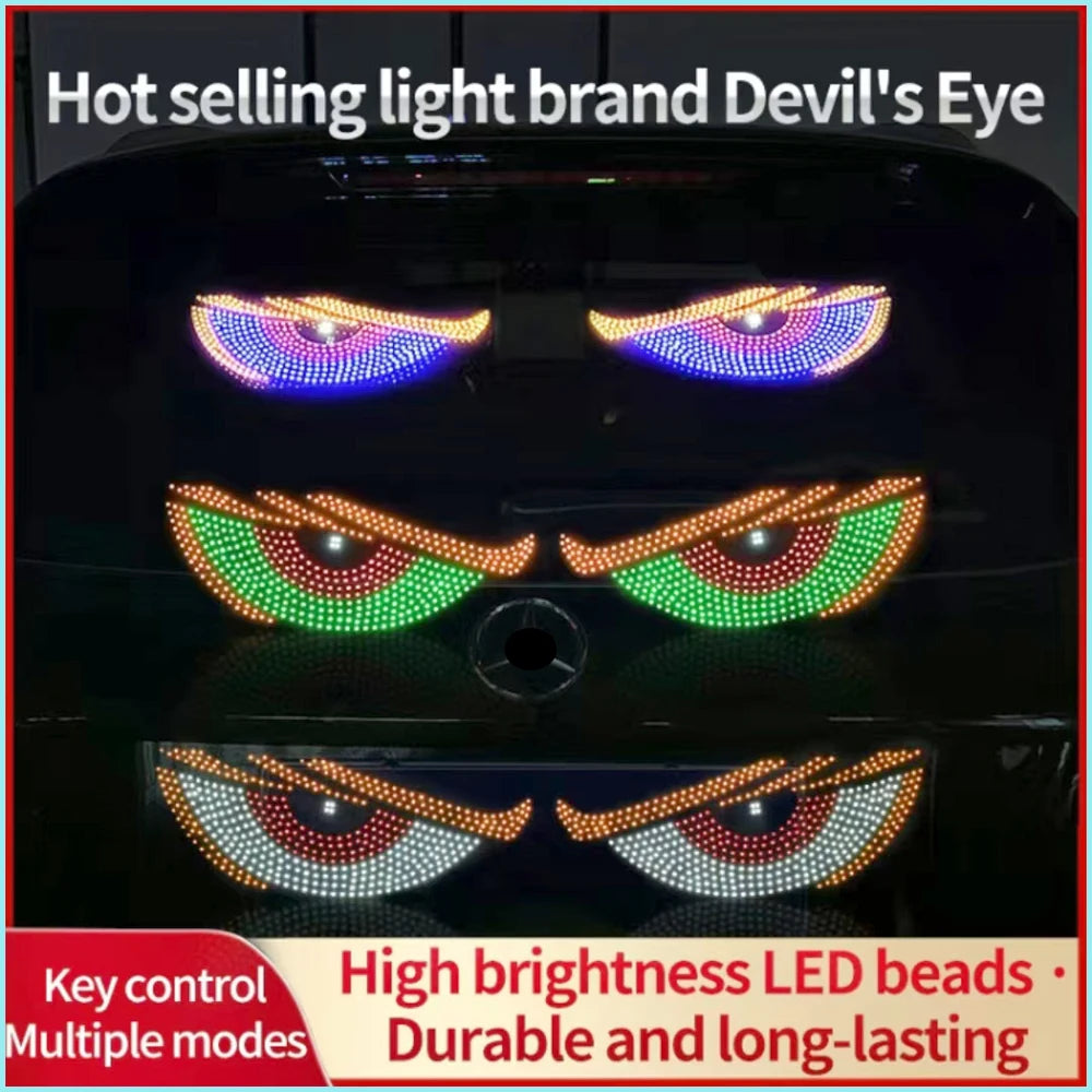 Car Dynamic Eye LED Lights – Flexible Rear Window Display, 12V, 4 Colors