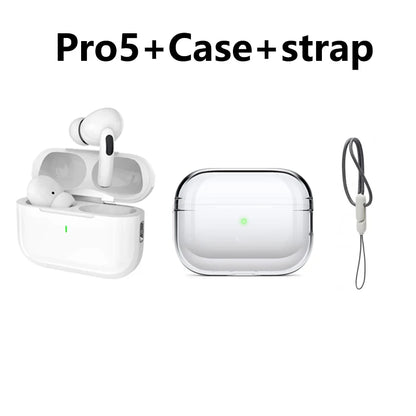 For Air pro5 Wireless Bluetooth Earphone Headset TWS Max With case Earbuds Noise Cancelling Headset For iPhone Android Headphone