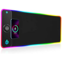 RGB Gaming Mouse Pad – 15W Wireless Charging, 800×300mm, 10 LED Modes, Non-Slip