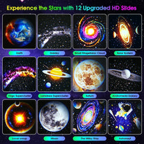DBF Astronaut Galaxy Projector – 12 Films, 360° Rotation, 3 Brightness, USB