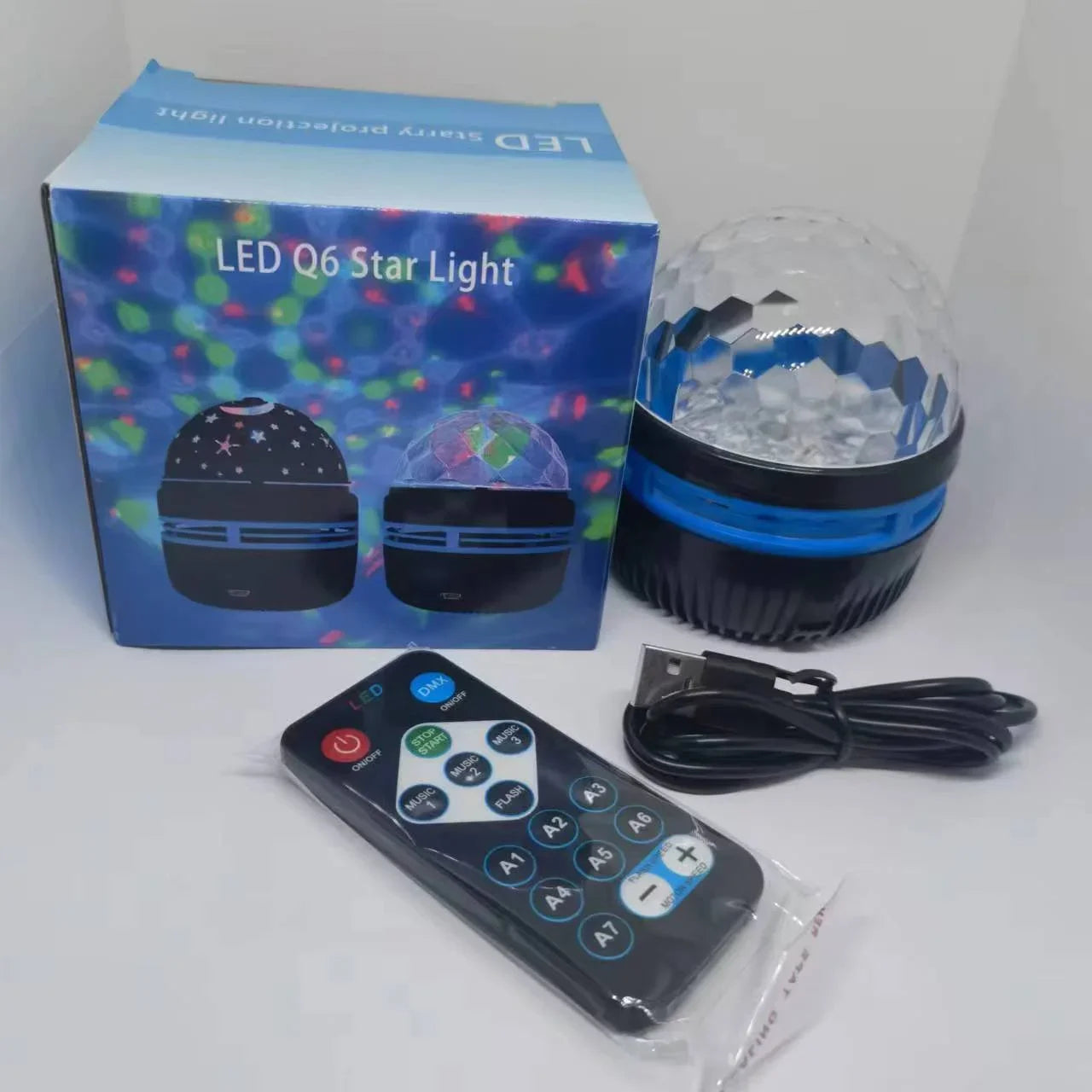 LED Water Ripple & Aurora Projector – 14 Effects, RGB, Remote Control, USB, 7 Colors