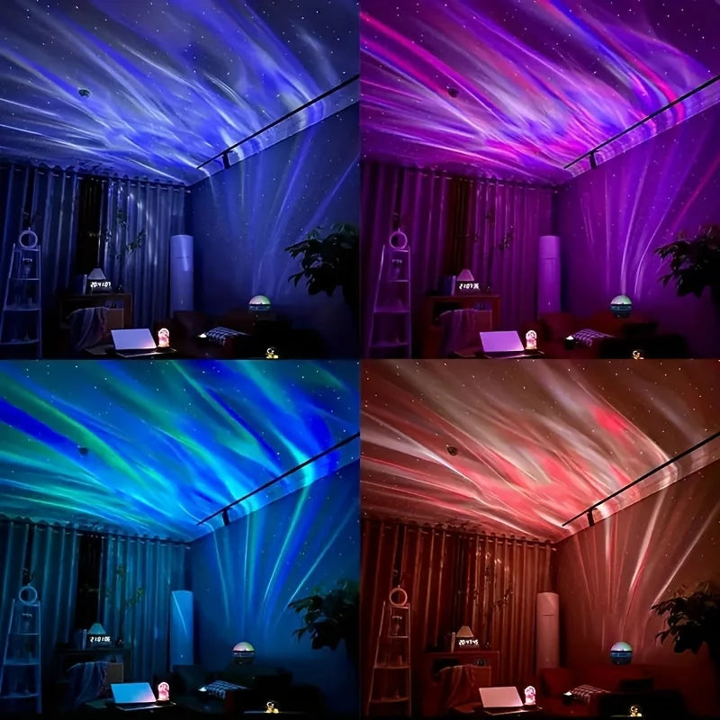 LED Water Ripple & Aurora Projector – 14 Effects, RGB, Remote Control, USB, 7 Colors