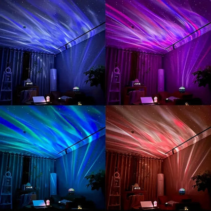 LED Water Ripple & Aurora Projector – 14 Effects, RGB, Remote Control, USB, 7 Colors