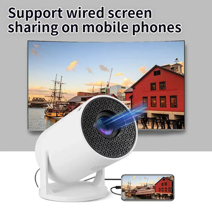 BKHK HY300 Mini Portable Projector – 1080P, 8000LM, 150”, Android, WiFi, Bluetooth