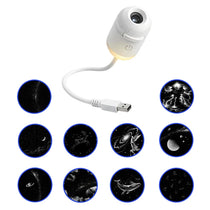 Dual-Mode Mini Galaxy Projector – Night Light + Starry Sky, Warm Atmosphere, Up to 24 Slides