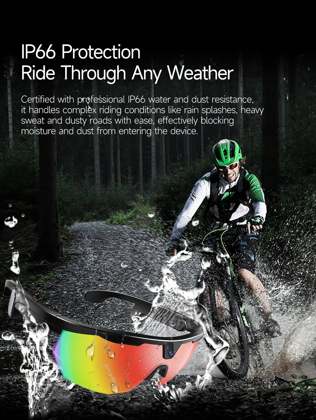 yaocx W640 AI Smart Sports Glasses – 32MP Camera, IP66, Bluetooth 5.3 & Real-Time Translation