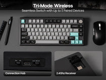 EPOMAKER TH80 V2 Mechanical Keyboard – 75%, Tri-Mode, 8000mAh, Gasket Mount, RGB
