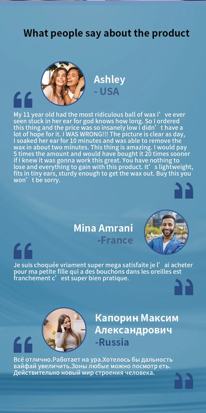 Wireless Ear Camera - HD Ear Wax Removal Tool with LED Light