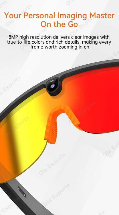 Ola Esporte AI Smart Cycling Glasses – 800MP Sony Camera, 1200P Video & Real-Time Translation