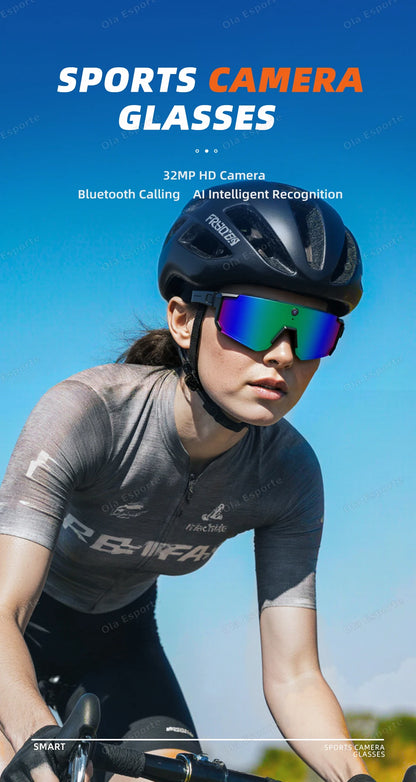 Ola Esporte AI Smart Cycling Glasses – 1080P Camera, UV400, Bluetooth 5.3 & AI Translation