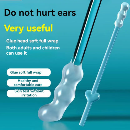 Silicone Sticky Ear Wax Remover – Disposable Adhesive Ear Picks for Kids & Adults, S/L Sizes (1 or 3 Pack)