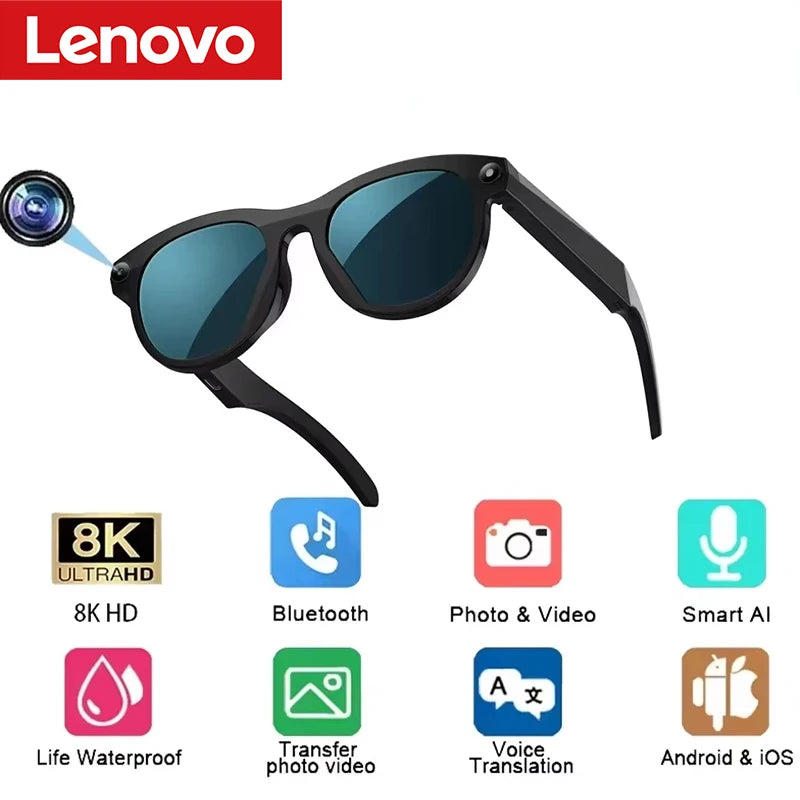 Lenovo AI Smart Glasses M88 – 8K Camera, ChatGPT, Translation & Bluetooth 5.3
