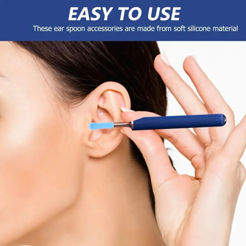 Silicone Ear Spoon Replacement Sleeves – Non-Slip Ear Wax Picker Covers