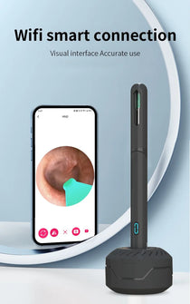 NATFIRE NK3 Pro Smart Visual Ear Cleaner – 1296P HD WiFi Otoscope Ear Wax Removal Kit