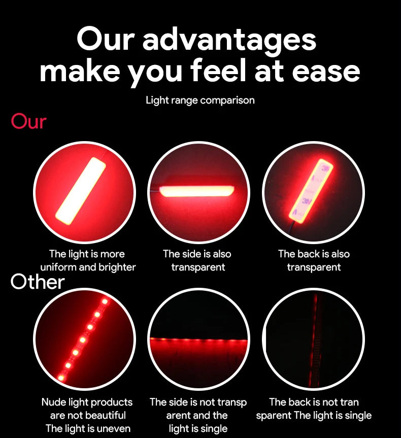 RGB LED Car Interior Ambient Light Strip – 16 Colors, Music Sync, IP65, 12V, USB/Cigarette