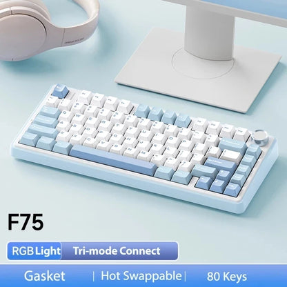 AULA F75 Mechanical Gaming Keyboard – 75%, Triple Mode, RGB, Hot-Swap, Gasket Mount