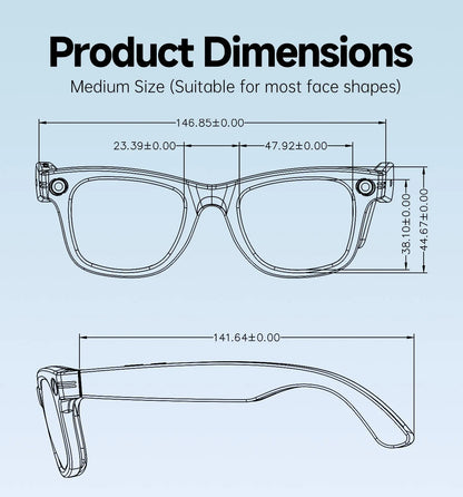 W620 Pro AI Smart Glasses – 4K Camera, Bluetooth 5.3 & Real-Time Translation
