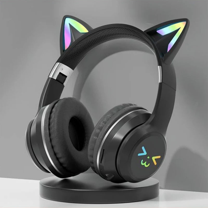 Cat Ear Bluetooth Headset – RGB Lights, Kawaii Design, Gift for Girls, 5 Colors