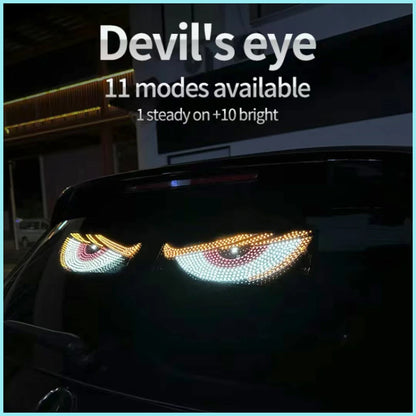 Car Dynamic Eye LED Lights – Flexible Rear Window Display, 12V, 4 Colors