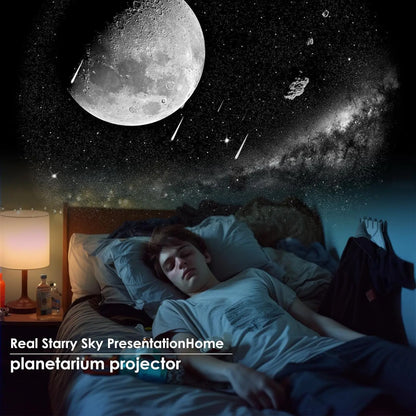 Galaxy Projector 13-in-1 HD Planetarium – Shooting Stars, Timer, 360°, 230 sq ft