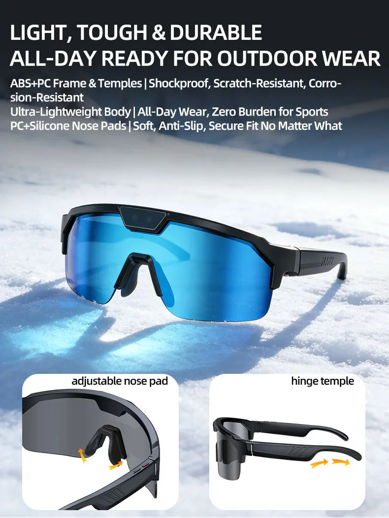 GUHUAVMI Q01 AI Smart Glasses – Dual Camera, 4K Video, Stereo Audio & Real-Time Translation
