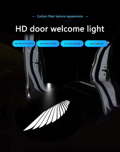 Wireless HD Laser Car Door Projector – Auto Sensor, No Wiring, Battery Powered, 2/4pcs