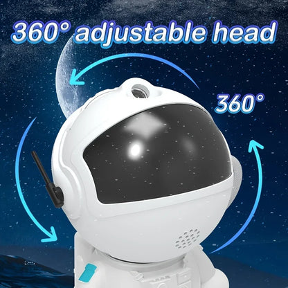 DBF Astronaut Galaxy Projector – 12 Films, 360° Rotation, 3 Brightness, USB