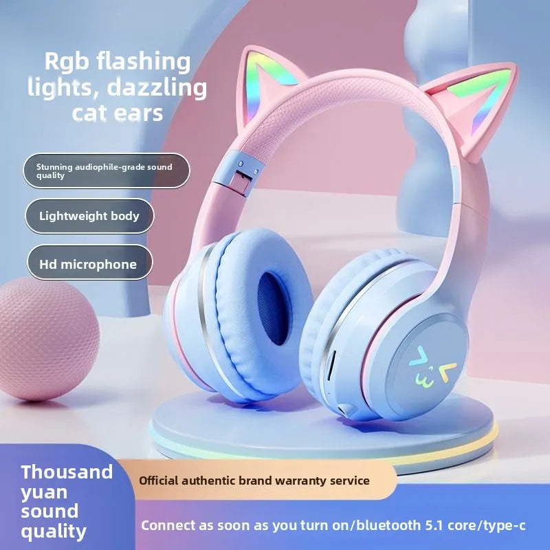 Cat Ear Bluetooth Headset – RGB Lights, Kawaii Design, Gift for Girls, 5 Colors Secondary image
